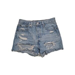 Levis 501 Jean Shorts Size 26 Distressed Premium 501 Denim Cut Off Cowgirl